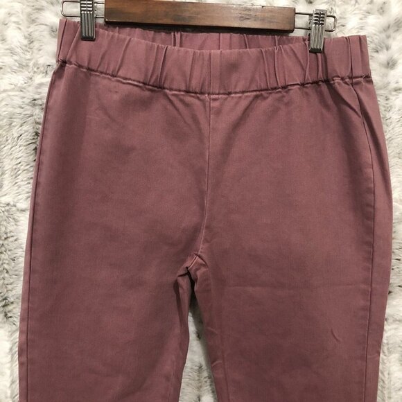 Soft Surroundings Colorful Metro Leggings Pants Jeans Pink Rose PS Button Ankle - Picture 4 of 11